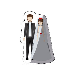 people married couple icon image, vector illustration