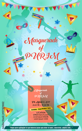 purim festival flyer purim jewish holiday decorative poster with purim flyers