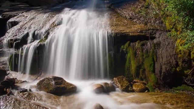 MoCo Timelapse Close Up Tracking Shot of Silky Waterfalls -Zoom In-