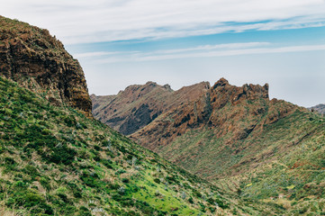Fototapeta na wymiar Scenic mountains of Los Gigantes range, Tenerife