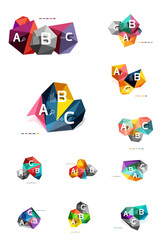 Moden low poly infographics template