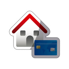 buying house for family icon, vector illustration design