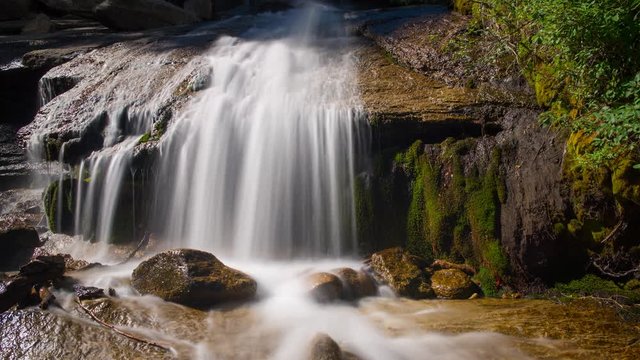 MoCo Timelapse Close Up Tracking Shot of Silky Waterfalls