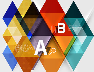 Triangle geometric infographic banner