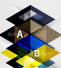 Triangle geometric infographic banner