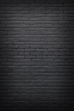 part of black painted brick wall