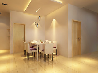 3d rendering of home interior.