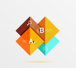 Square geometric abstract background