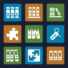 Set of 9 order filled icons