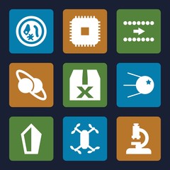 Set of 9 Innovation filled icons