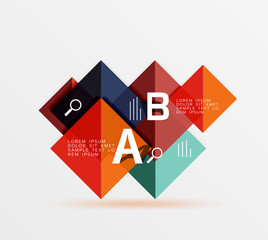 Geometric abstract background with option infographic