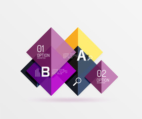 Geometric abstract background with option infographic