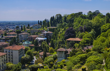 Fototapeta na wymiar Bergamo city view (Italy)