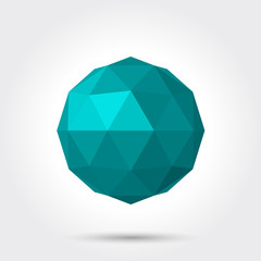 3d vector low poly spherical ball - 137432057