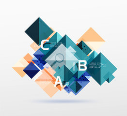 Modern square composition, abstract banner