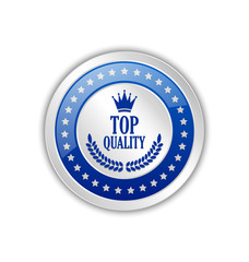 Top quality badge or icon placed on white background