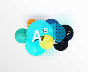 Colorful glossy circle infographics