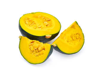 pumpkin slice and coubes isolated on white background