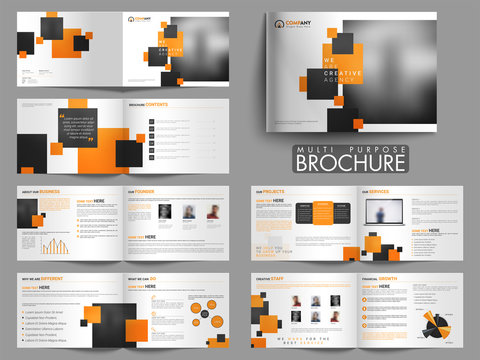 Twelve Pages Modern Multi-Purpose Brochure Set.