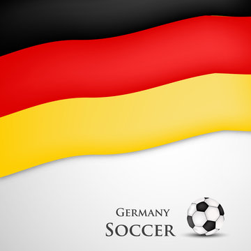 Illustration of Germany flag participating in soccer tournament