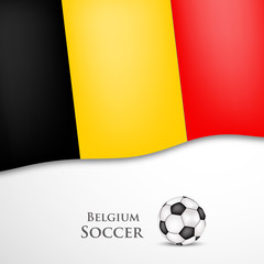 Illustration of Belgium flag participating in soccer tournament