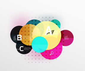 Round modern circle option infographic diagram