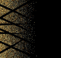 Black abstract background.Golden Shine. Texture - obrazy, fototapety, plakaty