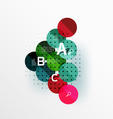 Round modern circle option infographic diagram