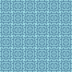 Blue Squares Modern Seamless Pattern.