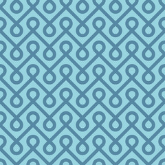 Blue Linear Weaved Seamless Pattern.