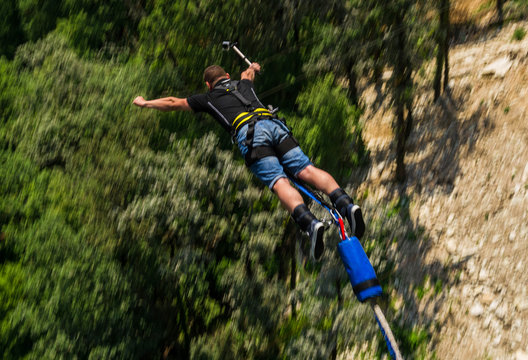 Girl Scared Of Bungee Jumping