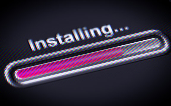 Process of Installing  on a screen.