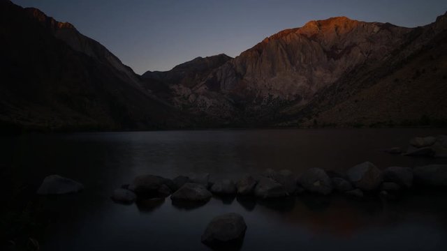 MoCo Timelapse of Sunrise at Reflective Alpine Lake in Eastern Sierra 