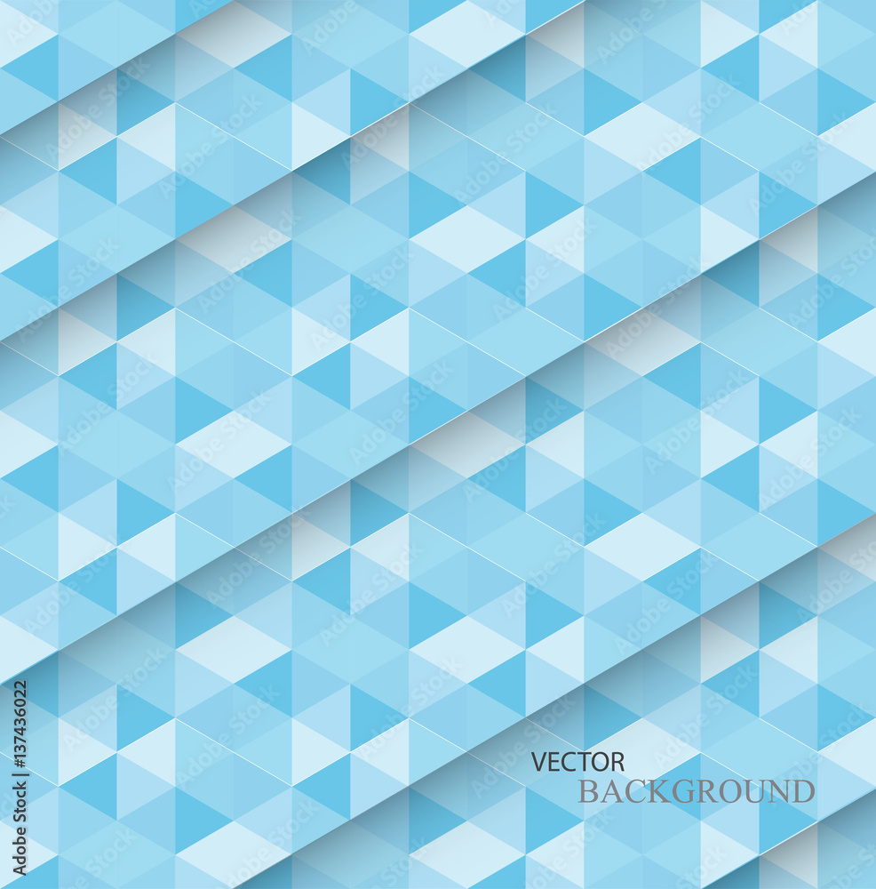 Poster vector geometric abstract background with triangles and lines