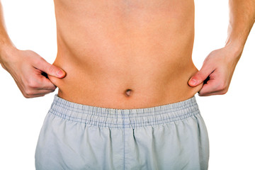 Naklejka premium Person lose a Weight