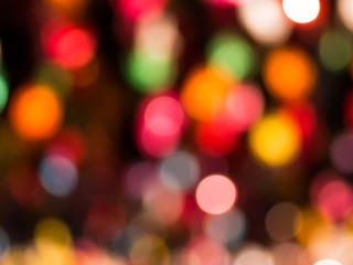 Blur light and colorful on black background