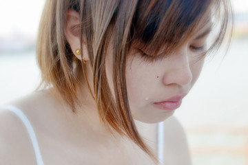 Teenage girls at risk of suicide. Due to family problems, love and hormonal changes.