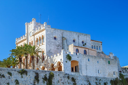 Former Town Hall at old town of Ciutadella,  Menorca, Balearic Isles, Spain