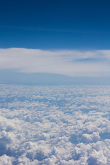 above cloud blue sky background only