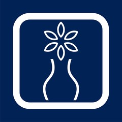 Single flower in vase - Illustration