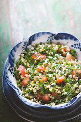 Tabbouleh Salad with tomato, bulgur and parsley