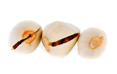 Pistachio nuts isolated on white background