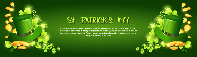 Happy Patrick Day Festival Beer Holiday Poster Fest Flat Vector Illustration