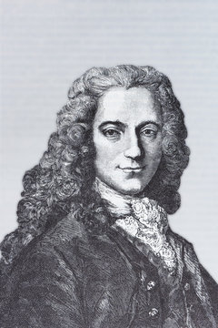 Portrait of the philosopher Francois Marie Arouet, Voltaire