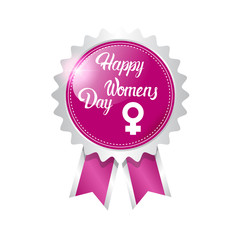 8 March International Women Day Greeting Card Icon Flat Vector Illustration