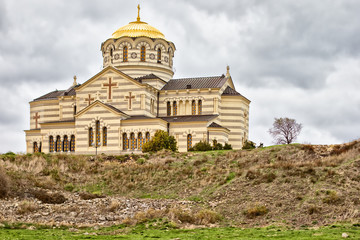 Fototapeta na wymiar St. Vladimir's Cathedral is in Chersonesos Taurica, Sevastopol, Crimea