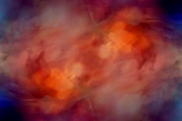 Papier Peint Lavable Mélange de couleurs abstrait aquarelle fond coucher de soleil ciel orange violet