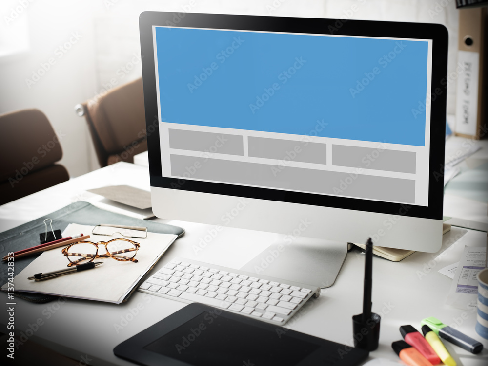 Poster web design template copy space concept