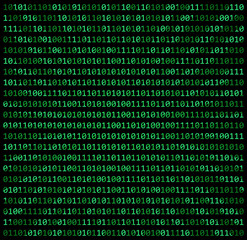 binary code zero one matrix green background beautiful banner wallpaper