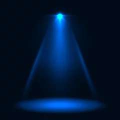 Kissenbezug Abstract blue stage spotlight vector background. © tuulijumala